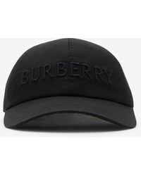 Burberry - Logo Gabardine Baseball Cap - Lyst