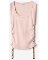 Burberry - Festival Cotton Blend Tank Top - Lyst