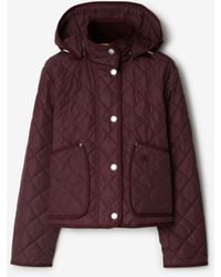 Burberry - Cropped Quilted Nylon Jacket - Lyst