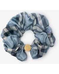 Burberry - Check Silk Scrunchie - Lyst