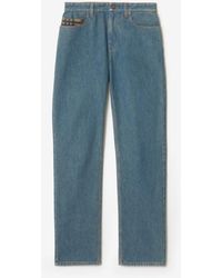 Burberry - Mid-Rise Straight Jeans - Lyst