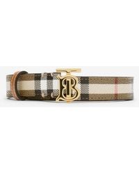 Burberry - Check Tb Belt - Lyst