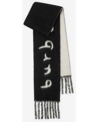 Burberry - Reversible Logo Alpaca Wool Blend Scarf - Lyst