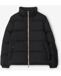 Burberry - Checker-Tape Snowdon Puffer Jacket - Lyst