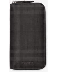 Burberry - Large City Check Zip Wallet - Lyst