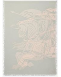 Burberry - Wide Ekd Wool Scarf - Lyst