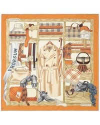 Burberry - Wardrobe Silk Scarf - Lyst