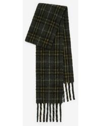 Burberry - Narrow Check Alpaca Wool Blend Scarf - Lyst