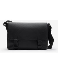 Burberry - Embossed Check Buckled Messenger Bag​ - Lyst