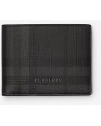 Burberry - City Check Slim Bifold Wallet - Lyst