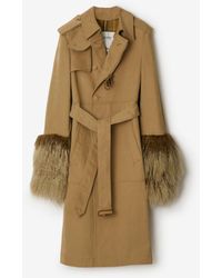 Burberry - Long Cotton Nylon Trench Coat - Lyst