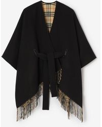Burberry - Wool Tay Cape - Lyst