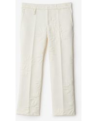 Burberry - Daisy Silk Blend Tailored Trousers - Lyst