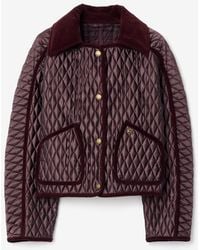 Burberry - Long Sleeved Quilted Jacket - Lyst