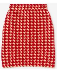 Burberry - Houndstooth Nylon Blend Mini Skirt - Lyst