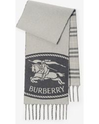 Burberry - Reversible Knight Stamp Scarf - Lyst