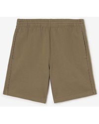 Burberry - Check Piping Cotton Shorts - Lyst