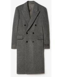 Burberry - Check Wool Cashmere Dalbury Tailored Coat - Lyst
