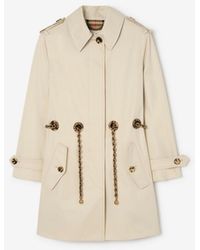 Burberry - Short Gabardine Stonehaven Car Coat - Lyst