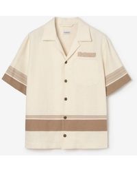 Burberry - Oversized Fit Linen Shirt - Lyst