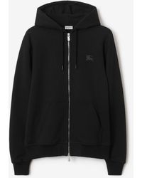 Burberry - Ekd Badge Cotton Zip Hoodie - Lyst