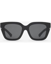 Burberry - Inlaid Check Square Sunglasses - Lyst