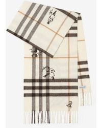 Burberry - Check Mates Cashmere Scarf - Lyst