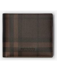 Burberry - City Check Bifold Coin Wallet - Lyst