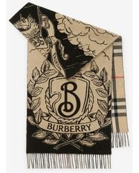 Burberry - Wide Reversible Stormy Knight Scarf - Lyst