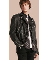 Burberry Leather Jackets For Men Lyst Com