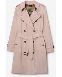 Burberry - Mid-Length Tropical Gabardine Kensington Trench Coat - Lyst
