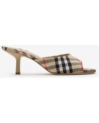 Burberry - Check Mews Low Sandals​ - Lyst