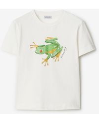 Burberry - Boxy Crystal Frog Cotton T-shirt - Lyst