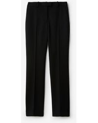 Burberry - Grain De Poudre Wool Tailored Trousers - Lyst