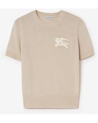 Burberry - Knight Wool Cotton Top - Lyst