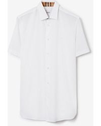 Burberry - Slim Fit Stretch Cotton Shirt - Lyst