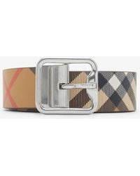 Burberry - Reversible Check B Buckle Belt - Lyst