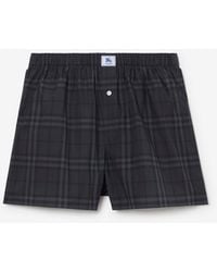 Burberry - Check Cotton Boxer Shorts - Lyst