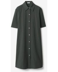 Burberry - Cotton Blend Shirt Dress - Lyst