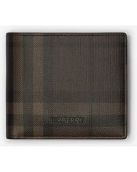 Burberry - City Check Bifold Coin Wallet - Lyst