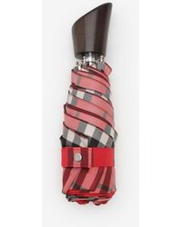 Burberry - Check Folding Umbrella - Lyst
