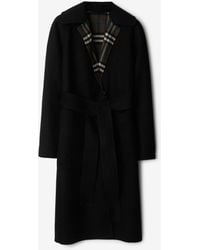 Burberry - Reversible Wool Tunbridge Wrap Coat, 11/7 Update Title And Tab 1 - Lyst