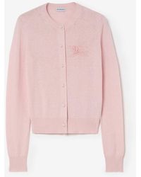 Burberry - Knight Cotton Wool Cardigan - Lyst