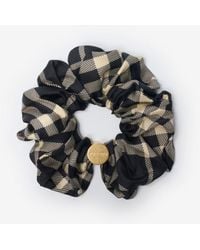 Burberry - Check Silk Scrunchie - Lyst
