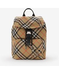 Burberry - Check Backpack - Lyst