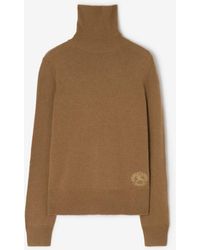 Burberry - Wool Cashmere Rollneck Sweater - Lyst