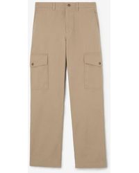 Burberry - Cotton Twill Cargo Trousers - Lyst
