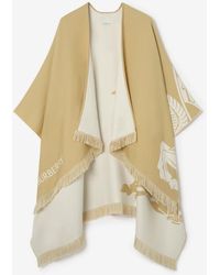 Burberry - Knight Wool Silk Cashmere Cape - Lyst