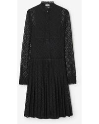 Burberry - Check Lace Dress - Lyst