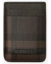 Burberry - City Check Magnetic Card Case - Lyst